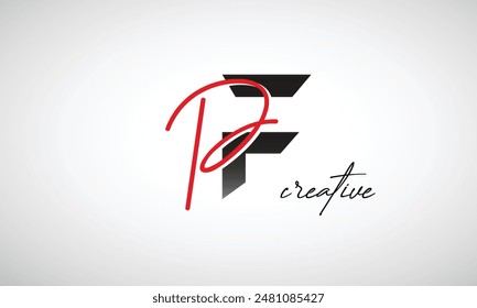 Letra PF Creative Clean Diseño de Logo
