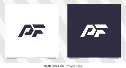 diseño del logotipo de la letra de fp