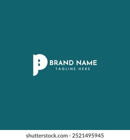 letter PF lettermark wardmark modern logo design