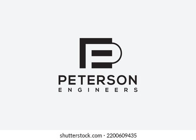 vector de diseño del logotipo de PF