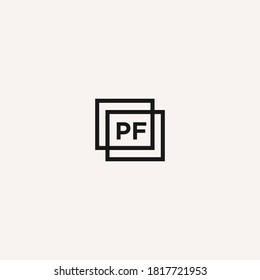 Letter PF logo template design Vector illustration 
