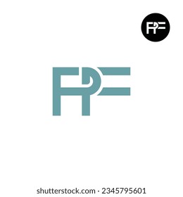 Diseño de logotipo de monograma de carta PF