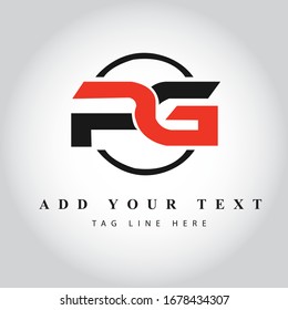 letter PG Creative logo design & vector art illustration
