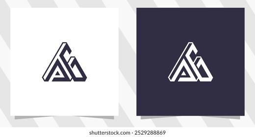 Vector de diseño de logotipo de PG GP