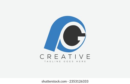 Letter PG logo design template vector illustration.