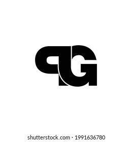 Letter PG simple logo design vector