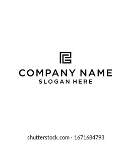 letter pg square logo design vector illustration template
