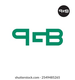 Espaço negativo do logotipo PGB da letra