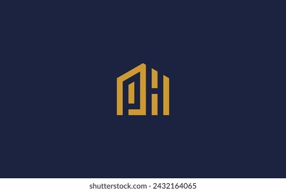 letter ph with house logo icon design vector design template inspiration