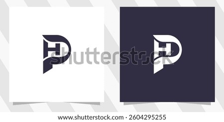 letter ph hp logo design vector
