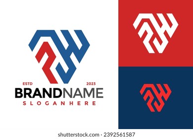 Letter Ph or Hp Triangle Logo design vector symbol icon illustration