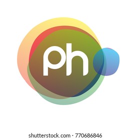 Letter Ph Logo Colorful Splash Background Stock Vector (Royalty Free ...