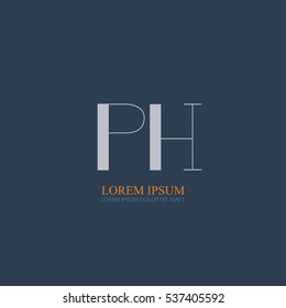 letter Ph logo design for company identity