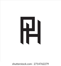 Letter PH logo vector art trendy template.