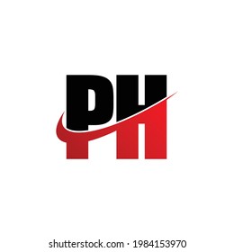 Letter PH simple logo design vector