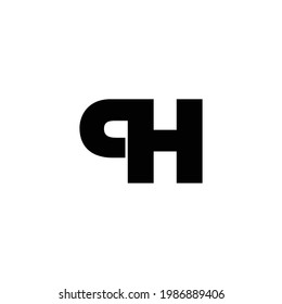 Letra PH diseño simple de logotipo vectorial