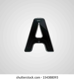 the letter a  in phone style