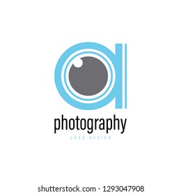 letter A photography initial logo