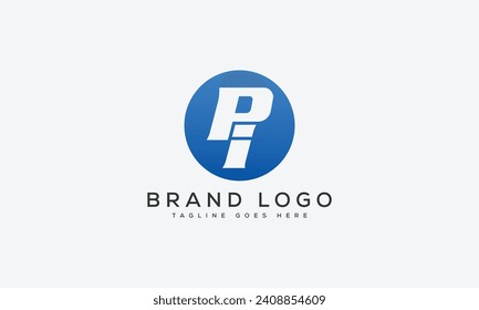 letter PI logo design vector template design for brand.