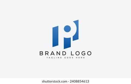 Buchstaben PI Logo Design Vektordesign für Marke.