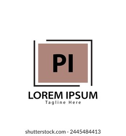 logotipo PI de letra. PI. ILUSTRACIÓN VECTORIAL de diseño de logotipo PI para empresa creativa, negocio, industria
