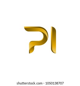 Letter PI logo initial vector mark. PI, P and I Letter Abstract Vector Logo Design Template. Creative Typographic Concept Icon