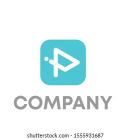 letter PI logo vector design template