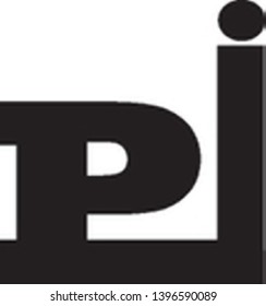 Letter PI Logo Vector Modern 