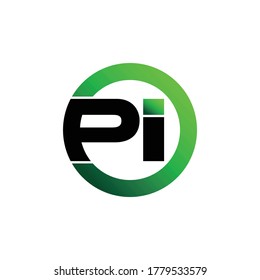 Letter PI simple logo icon design vector