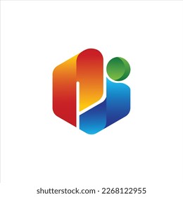 Letter PI einfaches Logo Symbol Design Vektor, Initial Letter IP Logo Design Template Element. Letter PI IP Symbol Design. Geeignet für Unternehmen und Technologie einzeln auf weißem Hintergrund