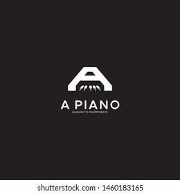 LETTER A PIANO LOGO UNIQUE