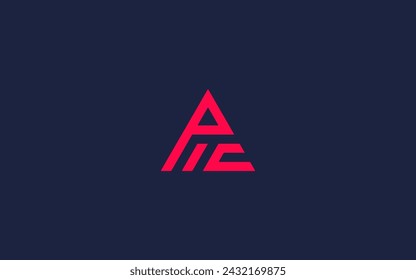 letter pic triangle logo icon design vector design template inspiration