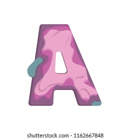 letter A from pieces of paper