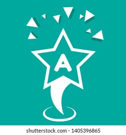 letter A with pin location logo