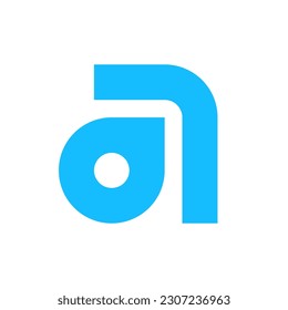 Letra A mapa del pin logo moderno