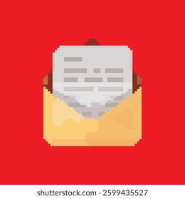 letter pixel art, vector illustration on isolated background.