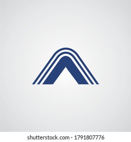 Letra A con diseño de logotipo digital de píxeles, símbolo de plantilla de vector creativo
