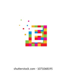 letter pixel logo