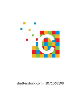 letter pixel logo