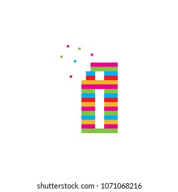 letter pixel logo