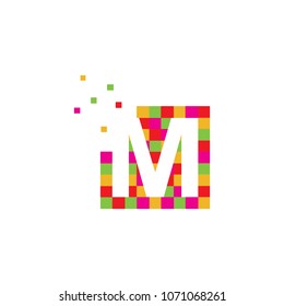 letter pixel logo