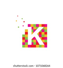 letter pixel logo