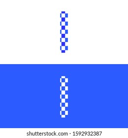 I Letter Pixel Logo Design Template