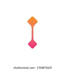 Letter I pixel logo design template illustration