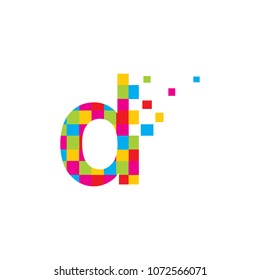 letter pixel logo template