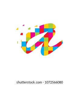 letter pixel logo template