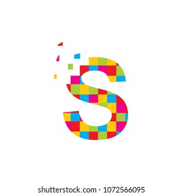 letter pixel logo template