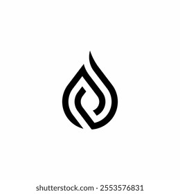 Letter PJ flame luxury modern elegant monogram logo