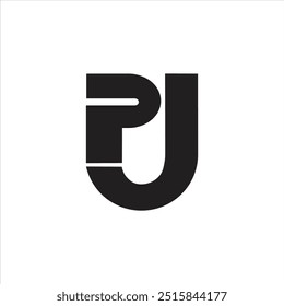 Letter Pj or Jp initial unique logo design, creative modern logo design