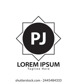 letter PJ logo. PJ. PJ logo design vector illustration for creative company, business, industry
